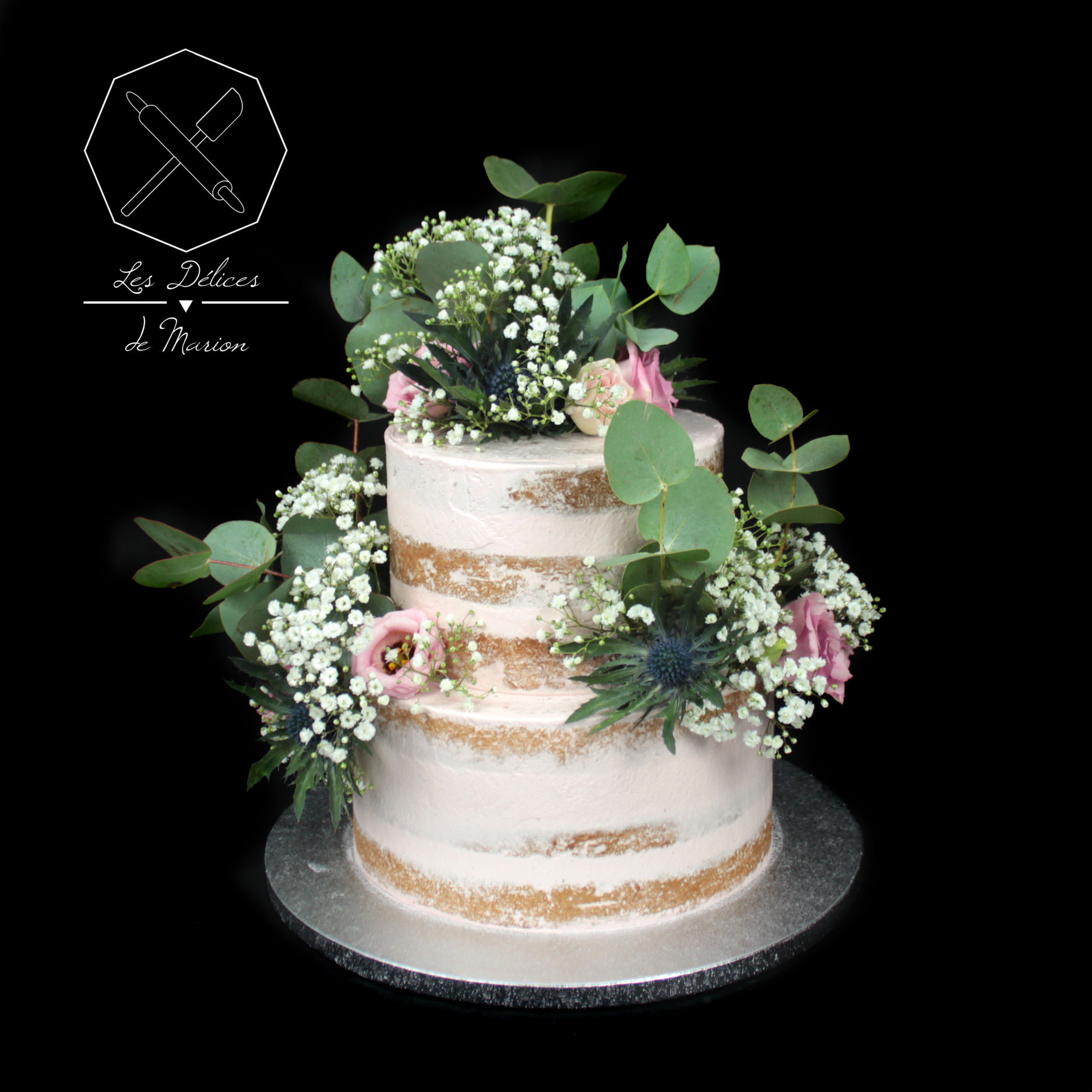 wedding_cake_gateau_mariage_semi-naked_eucalyptus_chardon_gypso_lysianthus_cake-design_delices-marion